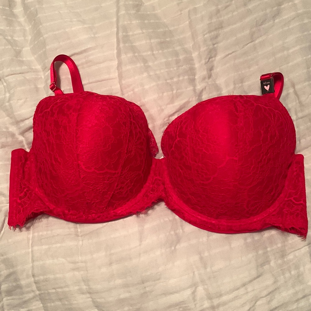 Red Dream Angels lined Demi VS bra